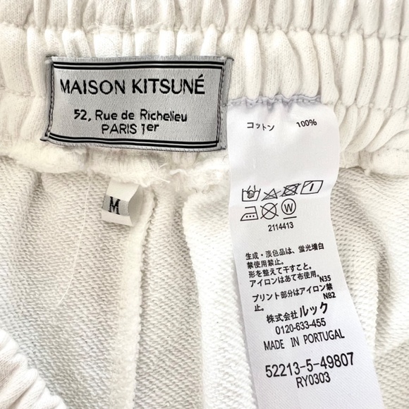 MAISON KITSUNE Cotton Fleece Shorts with Double Fox Head - M - Picture 4 of 8